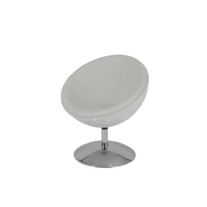 Drehsessel Round, weiss-weiss
