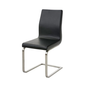 ST02-08-1 Polsterstuhl Freiburg, schwarz, Freischwinger o. Armlehne