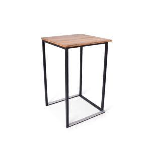 TI17-12-3 Stehtisch Square Schwarz, Tischplatte: Echtholz, HxBxT: 110x70x70cm